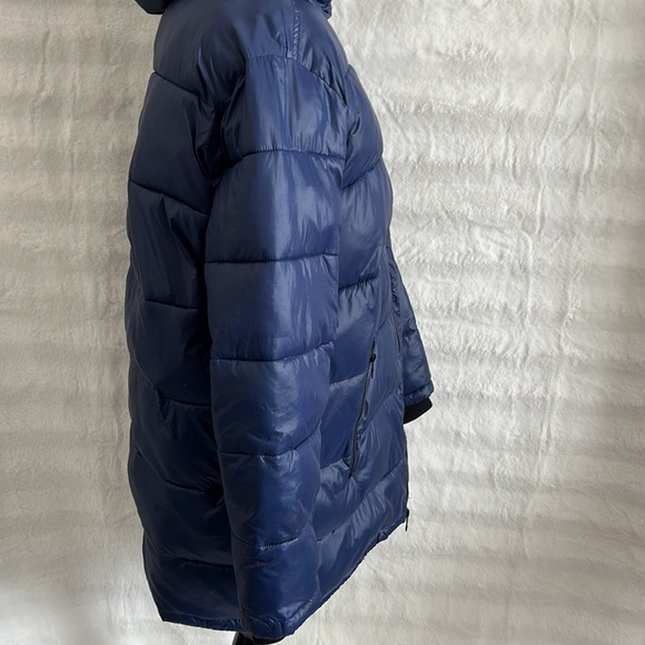 GUESS Puffer Coat Winter Jacket Men's hooded Full Zip Mens Large - Picture 5 of 16